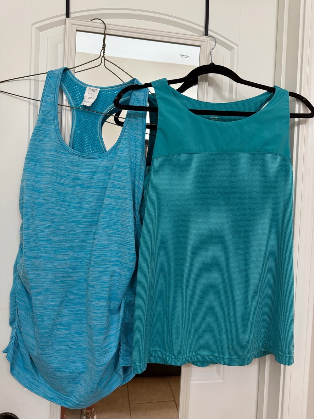 Danskin Teal & Aqua Women's Athletic Tank Tops